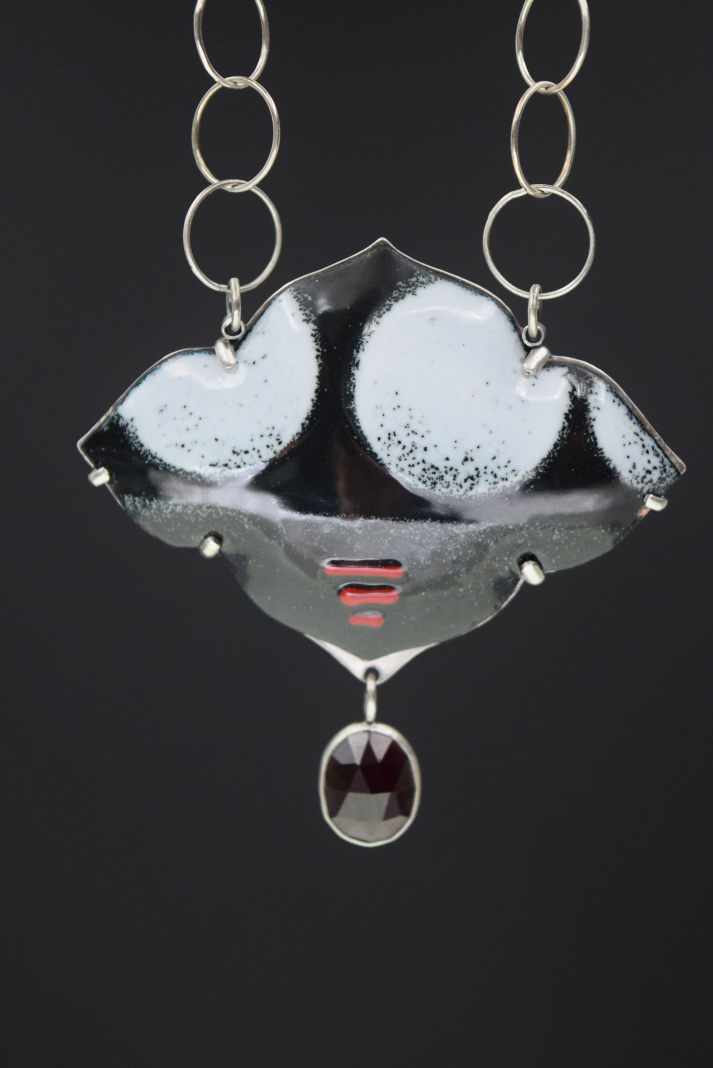 Modern Shaped Black and White Necklace