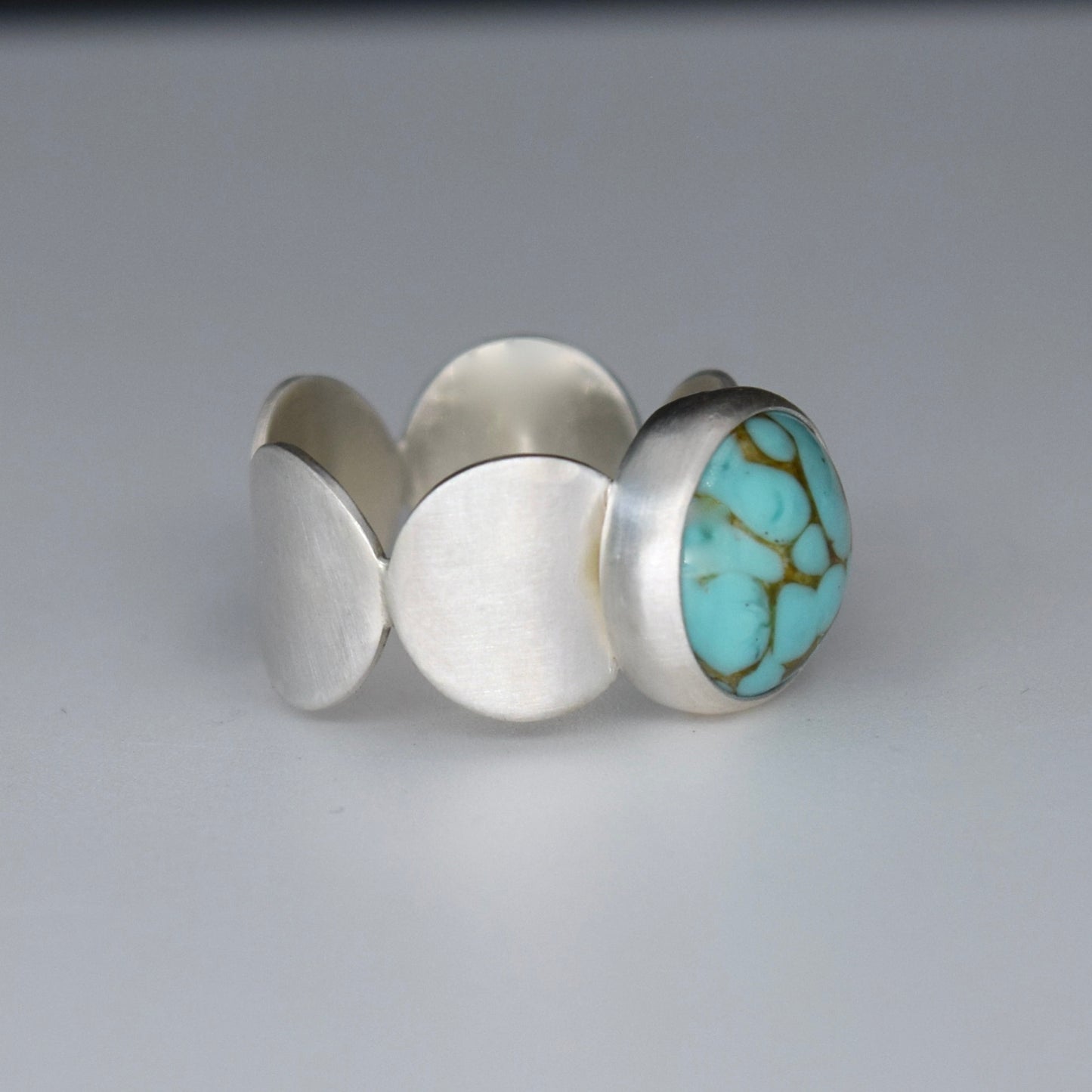 Valence Circle Ring with Chrysocolla