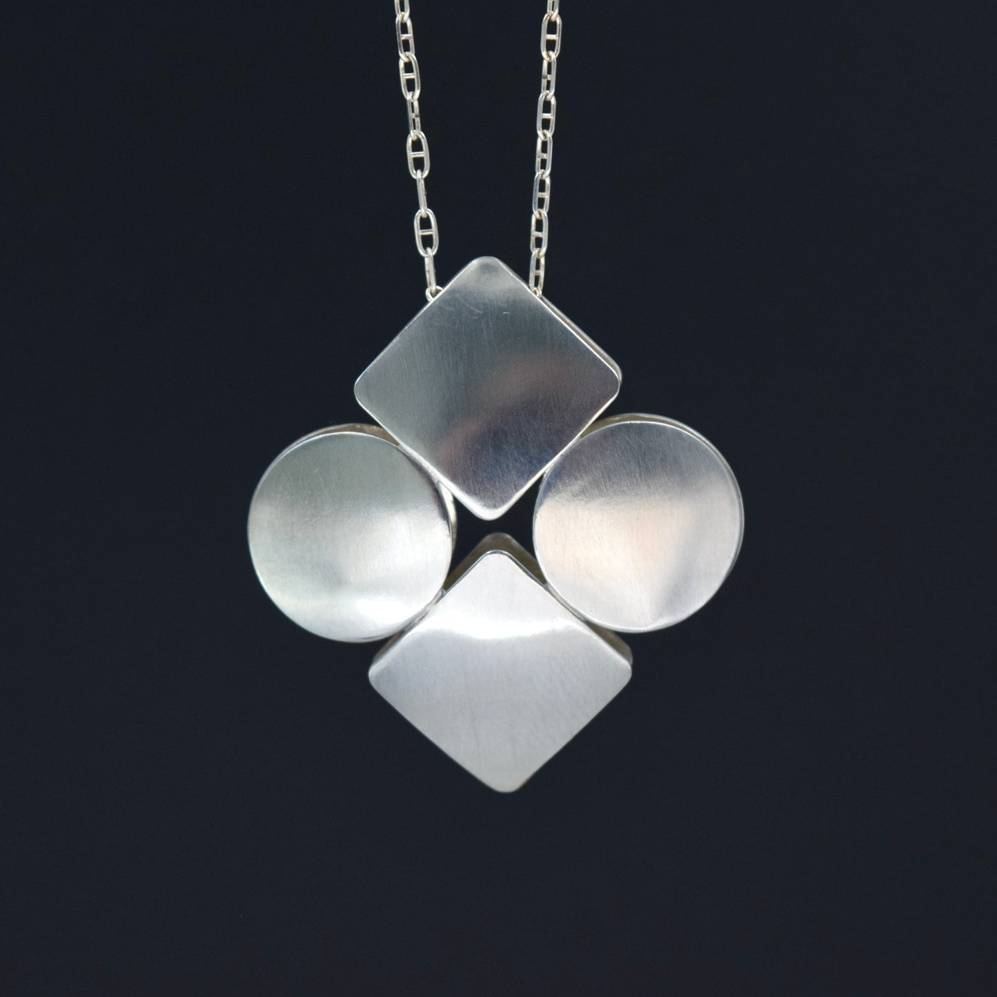 Valence Circle/Diamond 2 sided Pendant