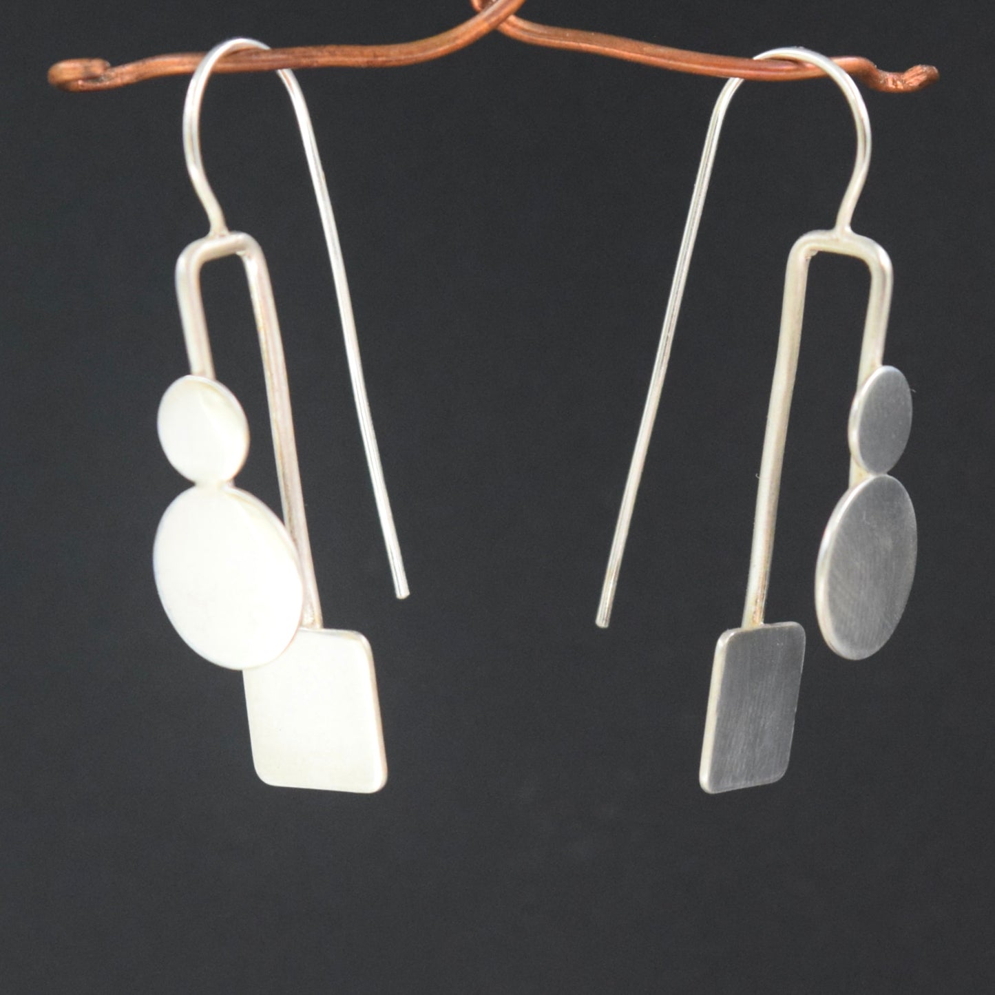 Valence Circle Square 3D Earrings