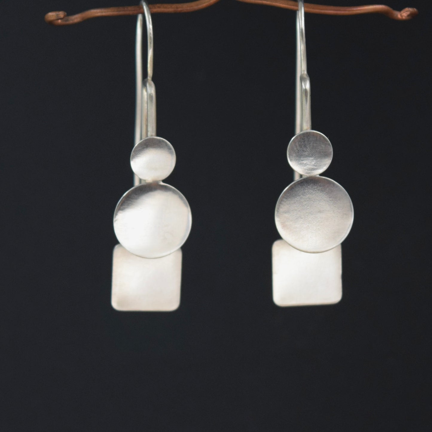 Valence Circle Square 3D Earrings