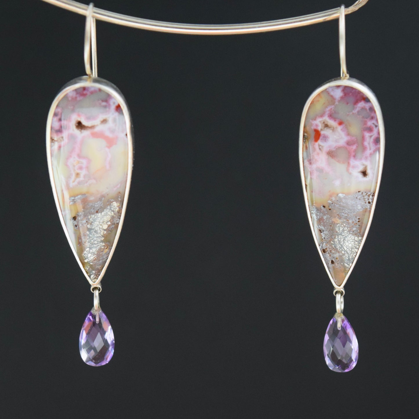 Pink Lightning Earrings