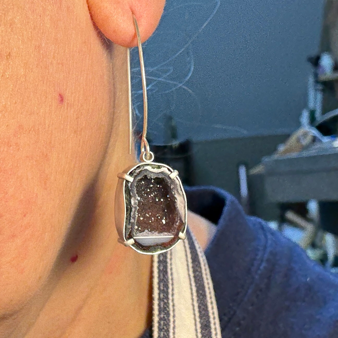 The Beauty Inside- Geode Earrings