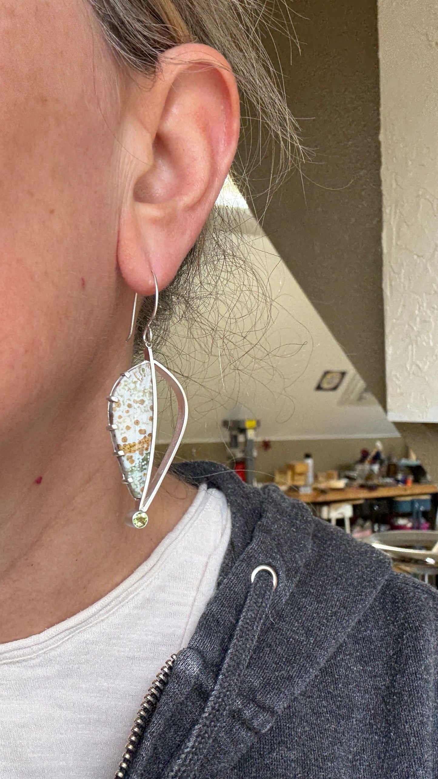 Abstract Leaf Earrings