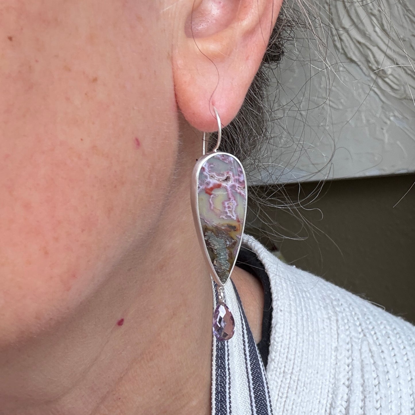 Pink Lightning Earrings