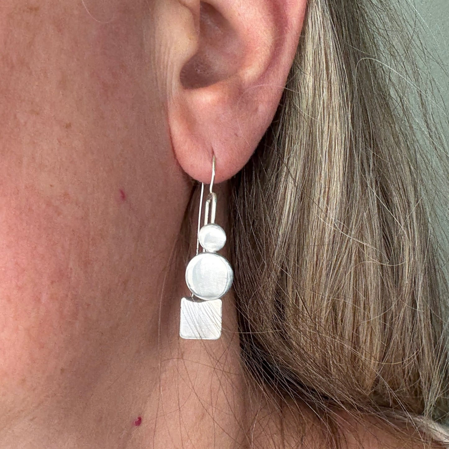 Valence Circle Square 3D Earrings