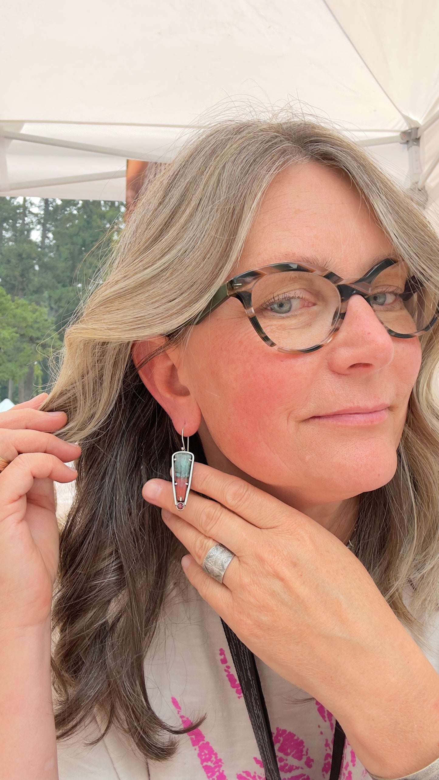 Sonoran Sunrise with Garnet Earrings
