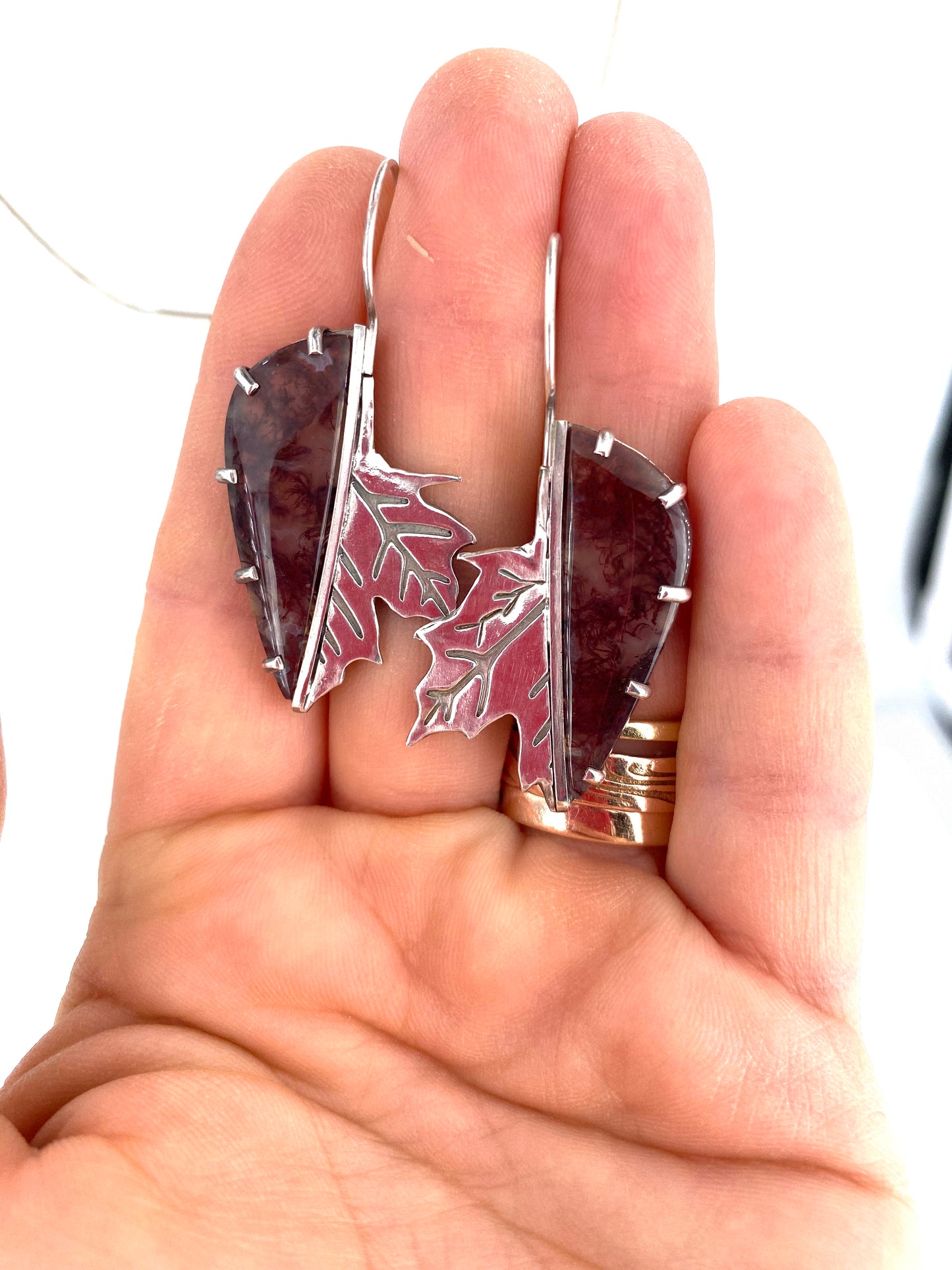 Maple Leaf Red Moss Agate
