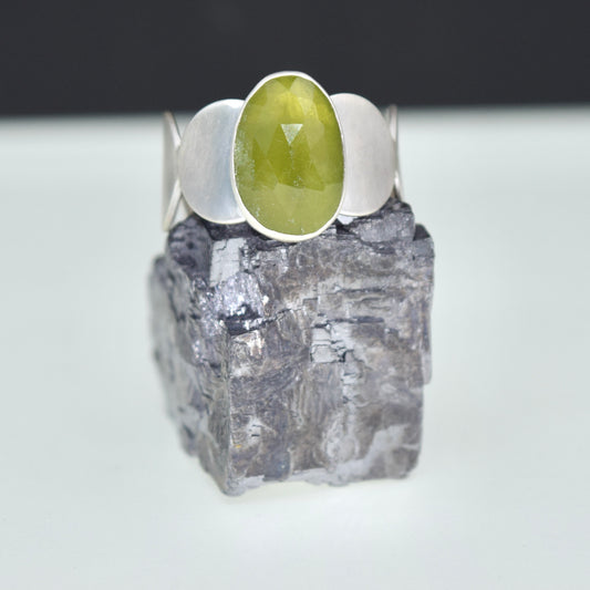 Valence Circle Ring with large Vesuvianite