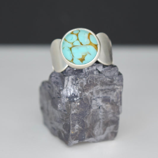 Valence Circle Ring with Chrysocolla