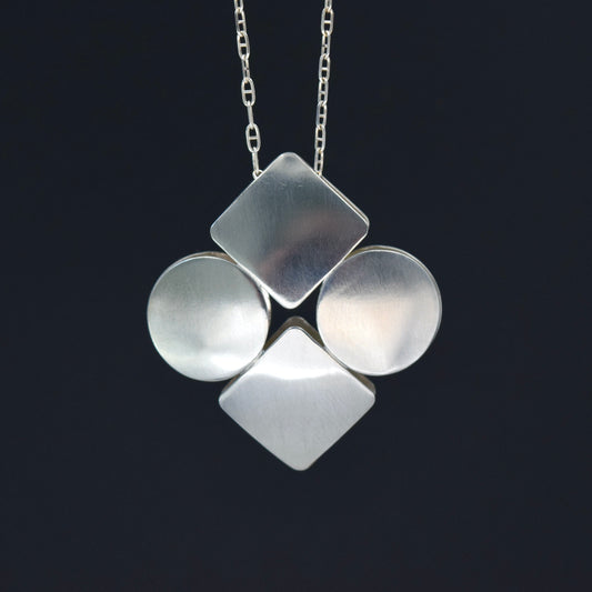 Valence Circle/Diamond 2 sided Pendant