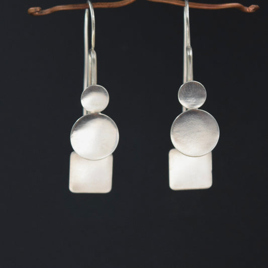 Valence Circle Square 3D Earrings