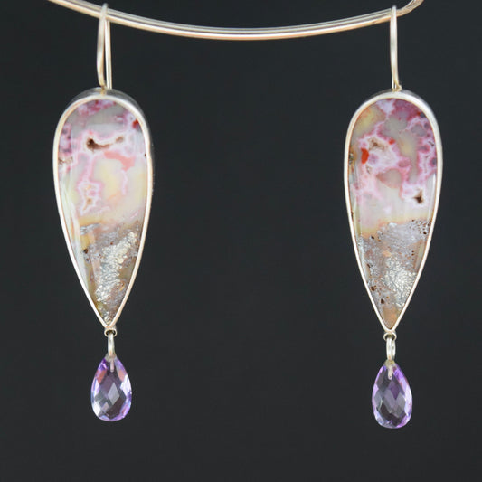 Pink Lightning Earrings