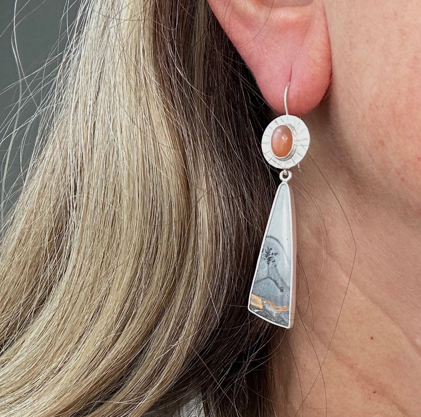 Sun over Orange river earrings